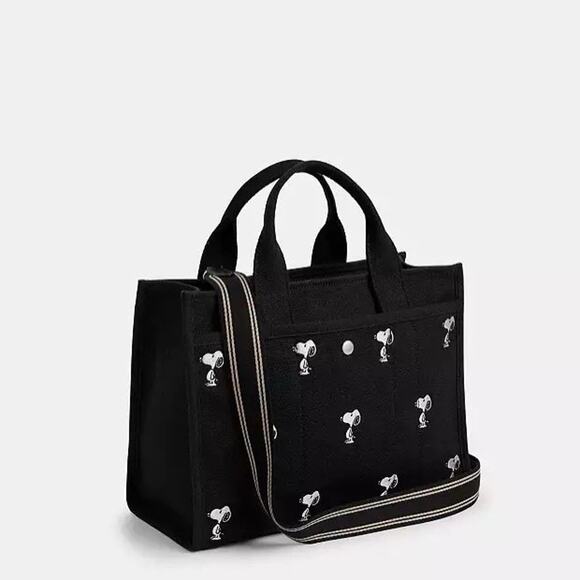NWT Coach X Peanuts Cargo Tote Bag With Snoopy Print BLACK CBH54 - Picture 7 of 12